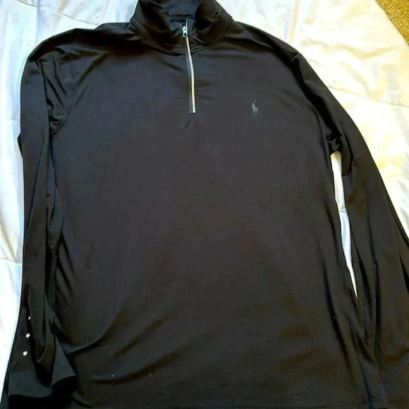 Polo Ralph Lauren black lightweight quarter zip pullover size XL - Picture 1 of 7